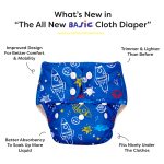 Basic Super Bottom Leak Protection Baby Reusable Diaper - Free Size - Image 3