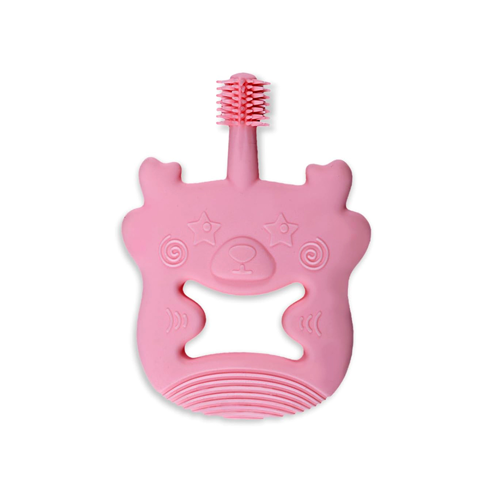 8906169730524-1 Infantso Bear Silicone Teether 4m+ Gentle Relief for Tiny Gums - Image 1