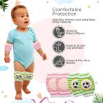 Mee Mee Advance Elbow and knee Pads 2 pcs 6m+ - Green and Pink - Image 3