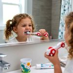 ⁦Mee Mee Easy Grip Toothbrush 12m+ - Red car⁩ - الصورة ⁦4⁩
