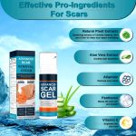 Advanced Scar Removal Cream Gel with 1% Retinol & 1% Allantoin - Reduces New & Old Scars, Softens, Hydrates & Renews Skin - Image 3