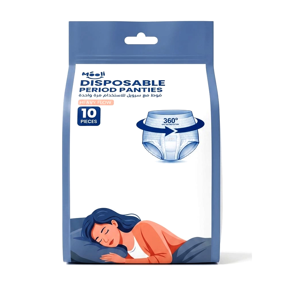 10000502650-1 Mooli Disposable Period Panties for Heavy Flow - 10Pcs - Image 1