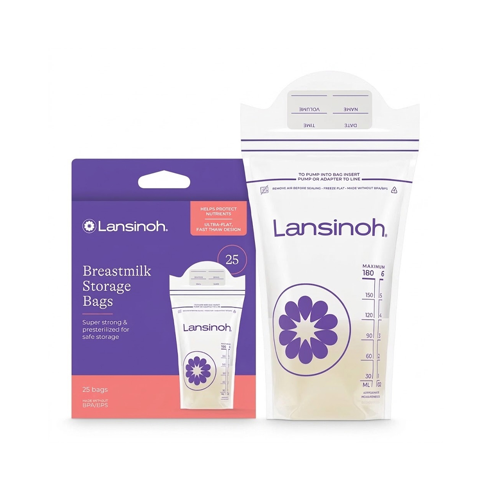 44677204200-1 Lansinoh Breastmilk Storage Bags, 25 Pre-Sterilized Bag - Image 1