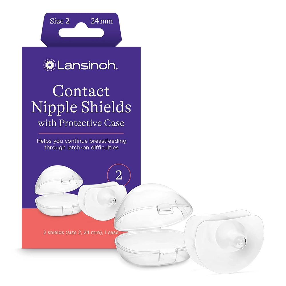 44677701716-1 Lansinoh 24mm Large Contact Nipple Shields with Case - Image 1