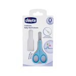 Chicco Baby Nail Scissors – Stainless Steel, Curved Blades - 0+months - Blue